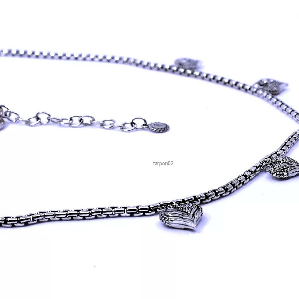 John Hardy JAI Symbols Love Box Chain Sterling Silver Necklace ANGEL WING 18-20" - Picture 5 of 10